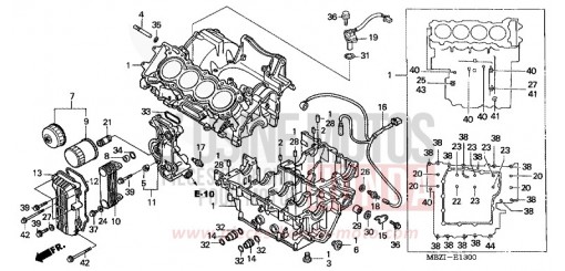 CARTER MOTEUR CB600F6 de 2006
